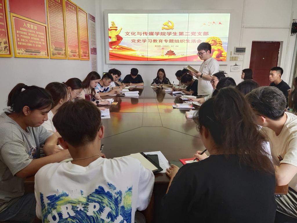 党史学习教育专题组织生活会现场